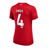 Ženski Nogometni dresi Liverpool Virgil van Dijk #4 Domači 2023-24 Kratek Rokav